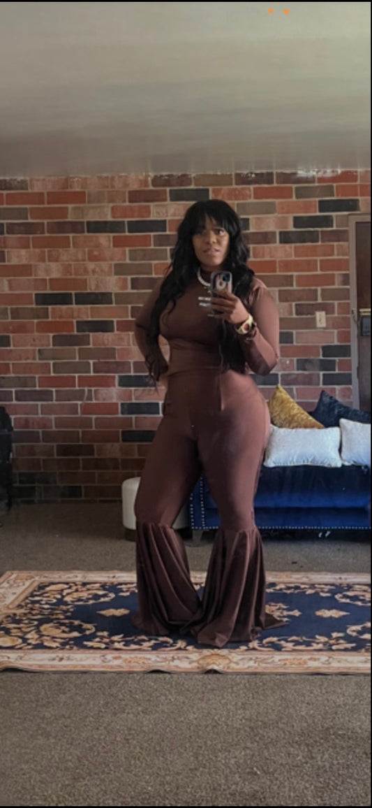 Flower bomb extreme bell bottoms (chocolate)