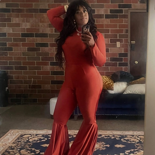 Flower Bomb extreme bell bottoms (Orange)